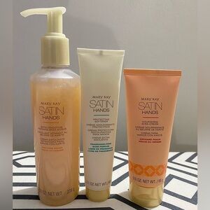 peach mary kay satin hands trio set